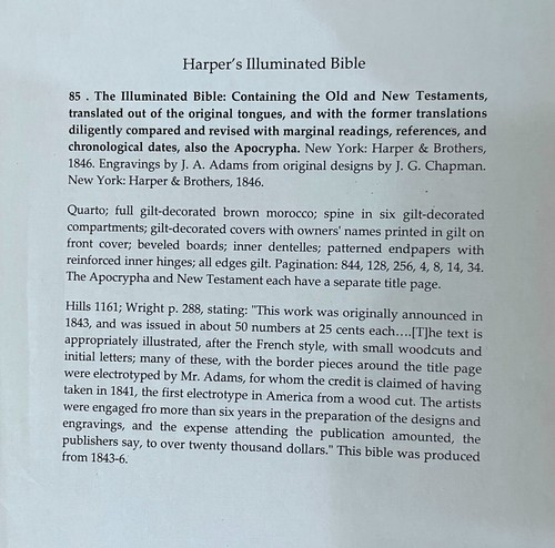 1846 HARPER & BROTHERS COMPLETE ILLUMINATED BIBLE - OLD AND NEW TESTAMENTS - Imagen 14 de 14