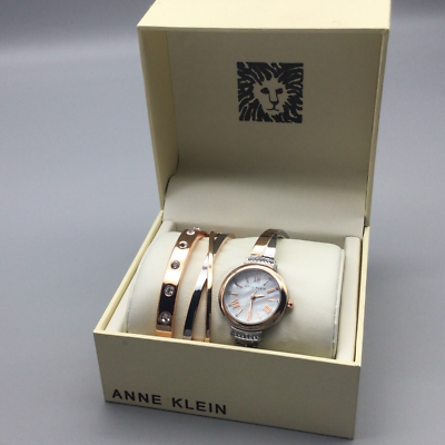 Anne Klein Two-Tone Rose Gold and Silver Watch Set Anne Klein Tow-Tone & Rose Gold Bracelet Watch Box Set, 33.5  main image 3