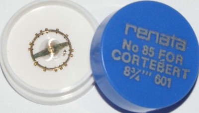 UNRUHE KOMPLETT MIT UNRUHEWELLE UND SPIRALE FÜR CORTEBERT CAL. 601 ~NOS~