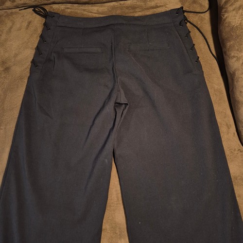TIBI LACED SIDE PANTS Sz 0 TALL BLACK L32 - Picture 16 of 19