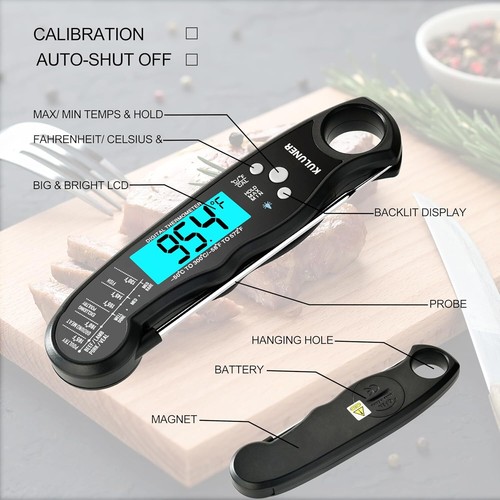 Kuluner Waterproof Digital Meat Thermometer Fast Accurate Cooking Tool - Picture 4 of 6