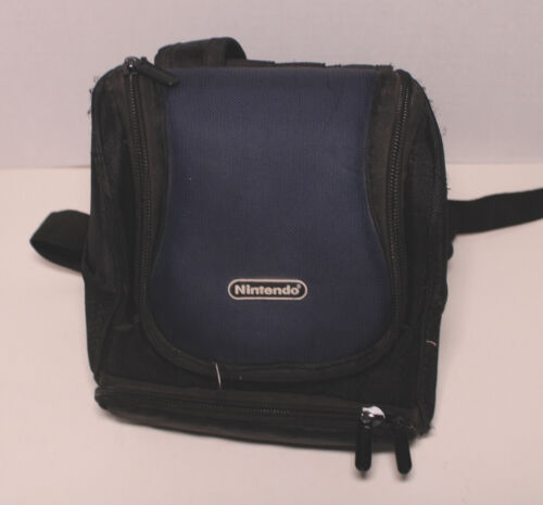 VINTAGE Blue Nintendo Mini BAG Backpack SOFT CASE TRAVEL Game Boy - Picture 1 of 3