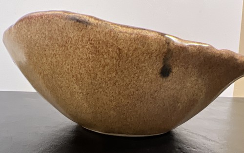 Decorative Handmade Clay Pottery Fish Plate Organic Bowl Signed 10.5” x 8.5” - Bild 9 von 17