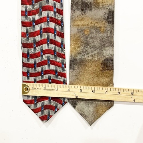 J. Ferrar Mens Set of Two 100% Silk Ties Made in Italy - Picture 6 of 6