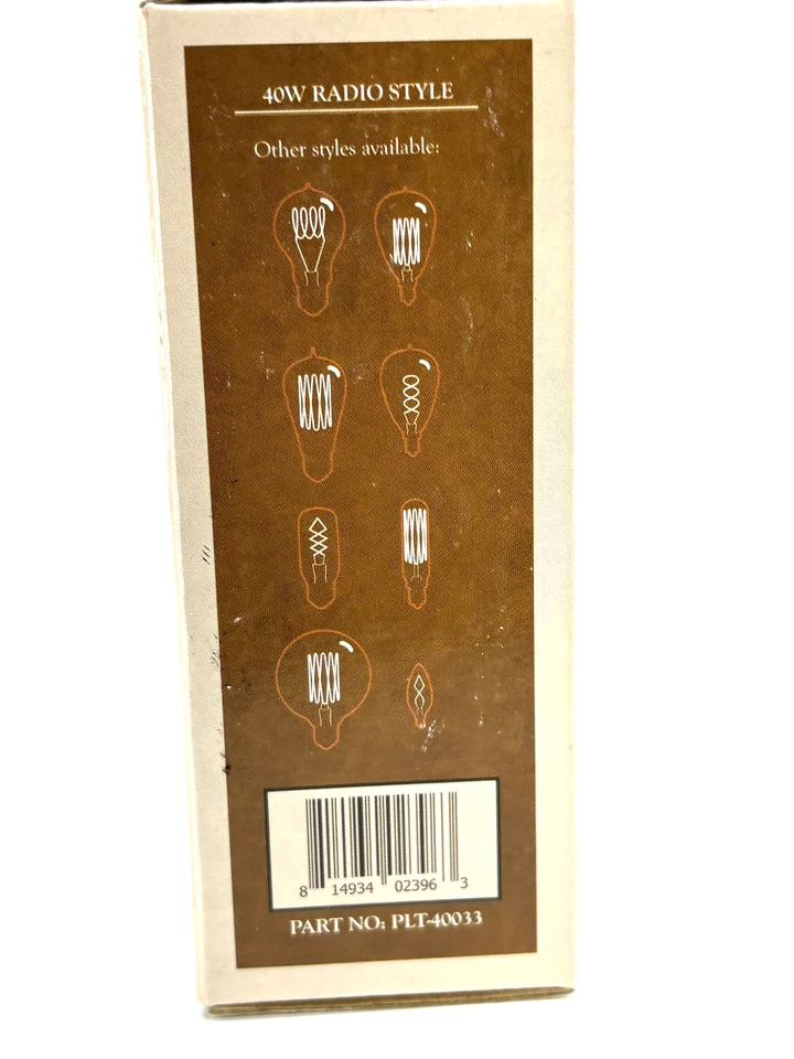 NEW Edison Radio Style Filament T14 Tinted Light Bulb 40W Pl&T Electric - Image 4 of 4