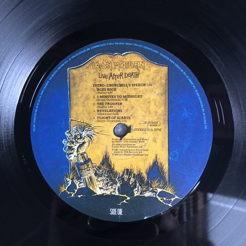 DOUBLE VINYL LP IRON MAIDEN LIVE AFTER DEATH RIP1 UK 1ST PRESS 1985 EX/EX - Picture 17 of 24