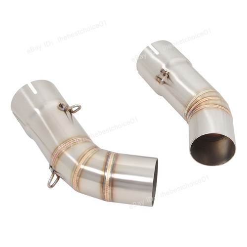 For Ducati 848 1098 1198 Slip On Exhaust Mid Link Pipe Black Muffler Carbon Tips - Picture 13 of 13