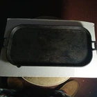 Antique Cast Iron Double Gate Mark Griddle with Pour Spout Early Wagner ??  # 7