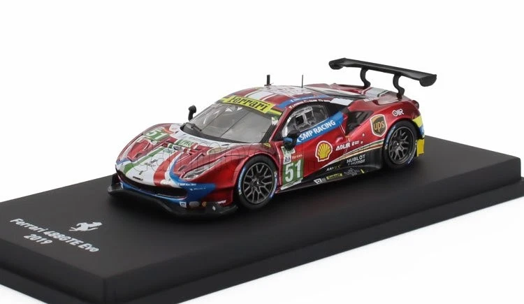 MODELLINO AUTO STATICO FERRARI 488 GTE WINNER LE MANS 2019 CALADO PIERGUIDI 1/64 - Immagine 2 di 4