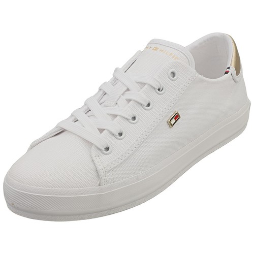 Baskets Tommy Hilfiger blanches VULC pour femmes loisirs - 41 EU