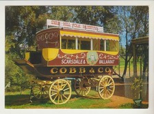 COBB & CO COACH SCARSDALE- BALLARAT FOLK MUSEUM SWAN HILL VICTORIA ROSE POSTCARD