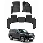 For Toyota Land Cruiser LC300 2021+ 4D TPE Rubber Floor Mats Mud Deep Tray Set