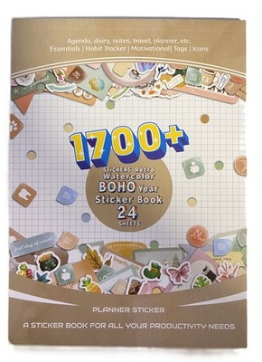 6'' x 8'' Planner Sticker Books - Set of (2) Books each w/ 1700+ Stickers