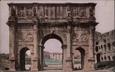 Arch of Constantine Rome Italy vintage postcard c838