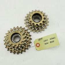 lot 2 Regina Extra Oro Gold 5 speed 6-Spd Road Freewheel  Vintage-Italy used