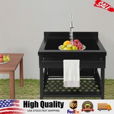 Stainless Steel Sink, Heavy Duty Laundry Sink, Free Standing Kitchen Sink New