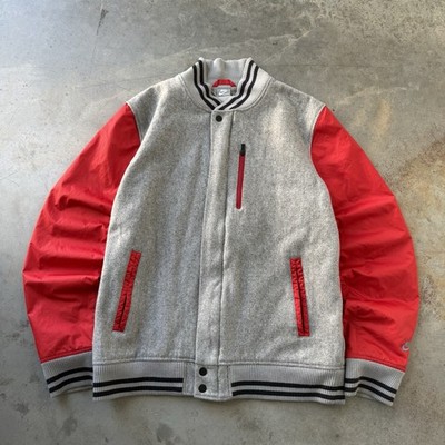 Vintage Y2K Nike Sportswear ZIp-up Varsity Jacket Size Large Retro Streetwear