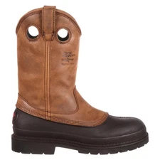 Men's Georgia Boots Muddog Wellington Work Boot in Mississippi Brown - FREE SHIP