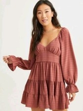 altar'd state dress Natalie Plaid Tiered Dress M