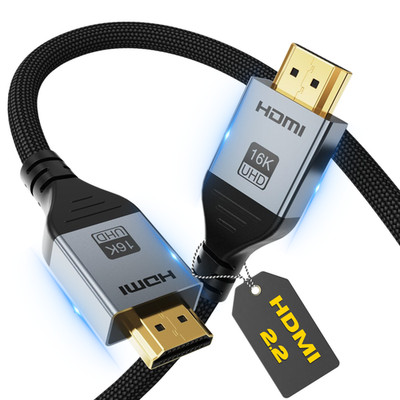 REAGLE HDMI 2.2 KABEL 2m 96Gbit/s 16K@60Hz 4K@480Hz HDR10+ Dolby Vision HDCP 2.3