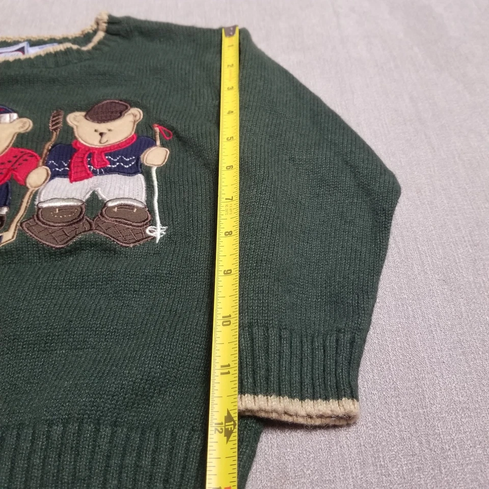 复古考拉儿童圣诞毛衣熊滑雪曲棍球冬季刺绣尺寸 4 — 第 3/4 张图片