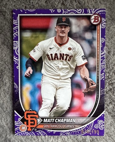 2025 Bowman Matt Chapman Purple Pattern Border #97/199 Giants