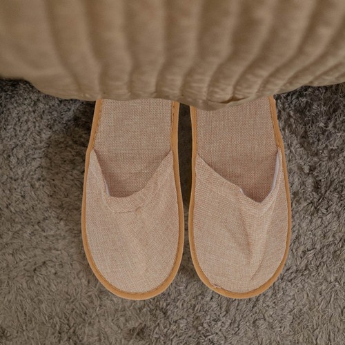 Anti-slip Linen Slippers Miss Woman Home Hotel Convenient Anti-skid - Imagen 11 de 12