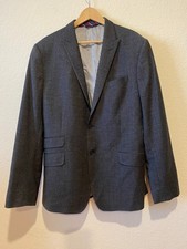 Banana Republic Mens Modern Slim Fit Blazer Marzotto Italian Wool Size 46L Gray
