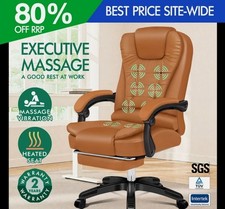 Massage Office Chair Gaming Computer Desk Swivel Recliner Chair Leather Footrest