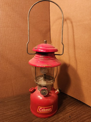 #ad #ad Coleman red 1956 model 200A camping lantern made in usa $100.00