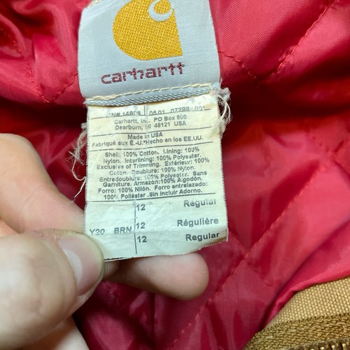 y2k carhartt detroit minimally distressed vintage child’s size 12 - Picture 3 of 7