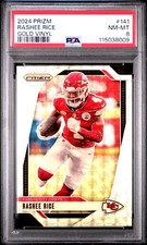 2024 Panini Prizm Rashee Rice #141 Gold Vinyl PSA 8