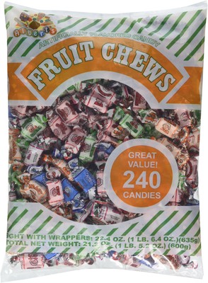 Albert's Fruit Chews Assorted Bag, 240 Wrapped Chewy Candy, Value Pack Sweets