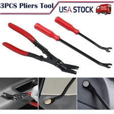 3Pcs Auto Clip Pliers Set and Fastener Remover, Car Trim Rivet Removal Pry Tool
