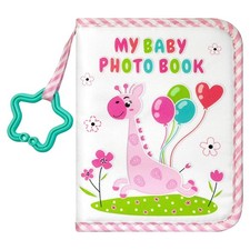 Babys First Family Album - Soft Cloth Photo Book Gift Set with Baby-Safe Mirr...