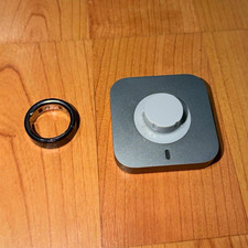 Oura Ring Charger Dock Base Size 9 for Oura Ring, Silver/Black, Wireless