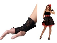 Black Lace Gloves Only Child  Adult Large Dance Costume Material Girl Accessory