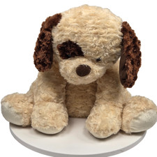 Toys R Us Large Floppy Rosette Swirls Beige Brown Puppy Dog Plush Animal 2012