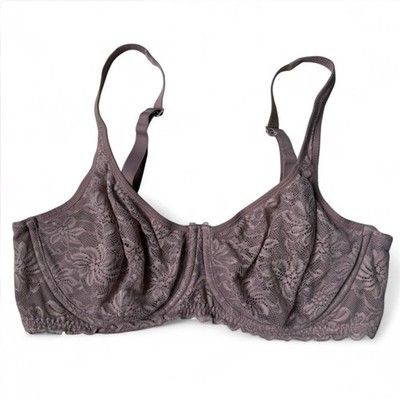 Wacoal Soft Sense Underwire Bra 40D Lace Full Coverage Comfort Unlined 851334