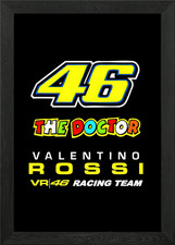 Poster Valentino Rossi VR46 squadra corse incorniciato wall art quadro stampa tela