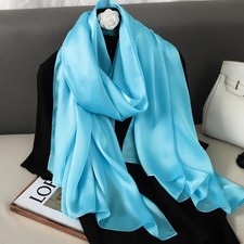 Large Solid Print Scarf Women Spring Summer Beach Shawl Wrap Headband Hijab