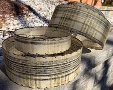 Pair Vintage 50s Fiberglass Shades MCM Mid Century Modern Double Tier Atomic Era