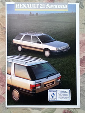 Renault 21 Savanna UK brochure. 22 pages. 1987/1988. Near mint condition.