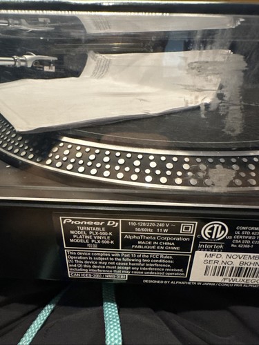 Pioneer DJ PLX-500-K Direct Drive Turntable (((READ))). s6 - Picture 11 of 12