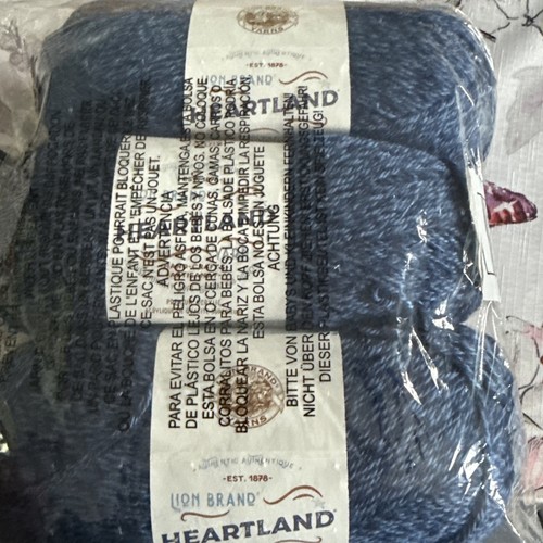 Lion Brand Heartland 100% Acrylic Yarn - Olympic - 251 Yards - 5oz. - 3 Pack