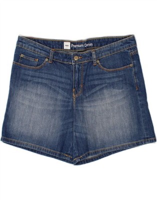 Mossimo Damen Jeansshorts US 12 Large W34 blau Baumwolle BI19