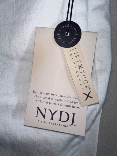 NYDJ Jeans Sz 16P Womens Optic White Stretch Pull On Skinny Pants Ladies Denim - Picture 5 of 12