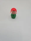Vintage Fisher Price Little People Wood Green Girl Red Hair Pigtails