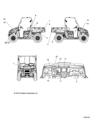 Polaris "RANGER" Box Decal, Left, Genuine OEM Part 7175886, Qty 1 - Picture 2 of 2