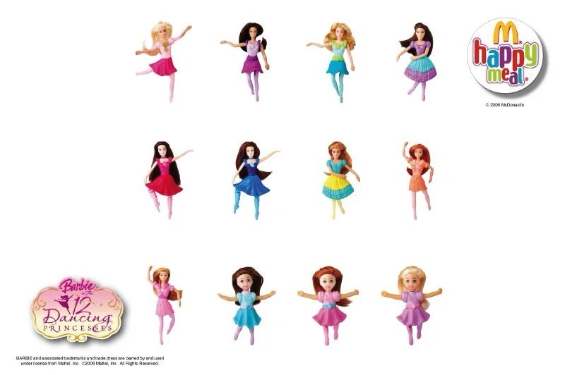McDonalds Happy Meal Toys 2006: 12 princesas bailarinas conjunto completo nuevo en paquete  Foto 3 de 3